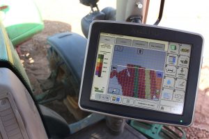 Consola de control del tractor